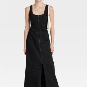 Universal Thread Black Denim Midi Dress